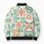 Hawaii Tapa Tribal Bomber Puffer Jacket With Hawaiian Quilt Pattern Green - Polynesian Pride