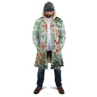 Hawaii Tapa Tribal Cloak With Hawaiian Quilt Pattern Green - Polynesian Pride
