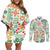 Hawaii Tapa Tribal Couples Matching Off Shoulder Short Dress and Long Sleeve Button Shirt With Hawaiian Quilt Pattern Green LT9 Green - Polynesian Pride