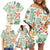 Hawaii Tapa Tribal Family Matching Off Shoulder Short Dress and Hawaiian Shirt With Hawaiian Quilt Pattern Green LT9 - Polynesian Pride