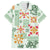 Hawaii Tapa Tribal Family Matching Off Shoulder Short Dress and Hawaiian Shirt With Hawaiian Quilt Pattern Green LT9 Dad's Shirt - Short Sleeve Green - Polynesian Pride