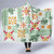 Hawaii Tapa Tribal Hooded Blanket With Hawaiian Quilt Pattern Green LT9 - Polynesian Pride