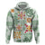 Hawaii Tapa Tribal Hoodie With Hawaiian Quilt Pattern Green LT9 Zip Hoodie Green - Polynesian Pride