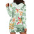 Hawaii Tapa Tribal Hoodie Dress With Hawaiian Quilt Pattern Green LT9 - Polynesian Pride