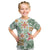 Hawaii Tapa Tribal Kid T Shirt With Hawaiian Quilt Pattern Green LT9 Green - Polynesian Pride