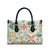 Hawaii Tapa Tribal Leather Bag With Hawaiian Quilt Pattern Green - Polynesian Pride