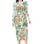 Hawaii Tapa Tribal Long Sleeve Bodycon Dress With Hawaiian Quilt Pattern Green LT9 Long Dress Green - Polynesian Pride