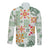 Hawaii Tapa Tribal Long Sleeve Button Shirt With Hawaiian Quilt Pattern Green LT9 - Polynesian Pride