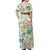 Hawaii Tapa Tribal Off Shoulder Maxi Dress With Hawaiian Quilt Pattern Green LT9 - Polynesian Pride