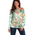 Hawaii Tapa Tribal Off Shoulder Sweater With Hawaiian Quilt Pattern Green LT9 Women Green - Polynesian Pride