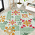 Hawaii Tapa Tribal Round Carpet With Hawaiian Quilt Pattern Green LT9 Green - Polynesian Pride