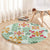 Hawaii Tapa Tribal Round Carpet With Hawaiian Quilt Pattern Green LT9 - Polynesian Pride