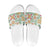 Hawaii Tapa Tribal Slide Sandals With Hawaiian Quilt Pattern Green - Polynesian Pride