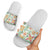 Hawaii Tapa Tribal Slide Sandals With Hawaiian Quilt Pattern Green - Polynesian Pride