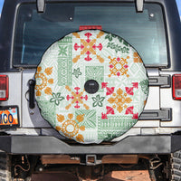Hawaii Tapa Tribal Spare Tire Cover With Hawaiian Quilt Pattern Green LT9 - Polynesian Pride