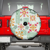 Hawaii Tapa Tribal Spare Tire Cover With Hawaiian Quilt Pattern Green LT9 - Polynesian Pride