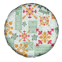 Hawaii Tapa Tribal Spare Tire Cover With Hawaiian Quilt Pattern Green LT9 - Polynesian Pride