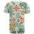 Hawaii Tapa Tribal T Shirt With Hawaiian Quilt Pattern Green LT9 - Polynesian Pride