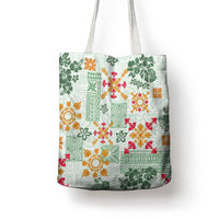 Hawaii Tapa Tribal Tote Bag With Hawaiian Quilt Pattern Green - Polynesian Pride
