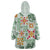 Hawaii Tapa Tribal Wearable Blanket Hoodie With Hawaiian Quilt Pattern Green LT9 - Polynesian Pride