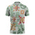 Hawaii Tapa Tribal Zipper Polo Shirt With Hawaiian Quilt Pattern Green - Polynesian Pride