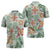 Hawaii Tapa Tribal Zipper Polo Shirt With Hawaiian Quilt Pattern Green - Polynesian Pride