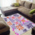 Hawaii Tapa Tribal Area Rug With Hawaiian Quilt Pattern Violet LT9 - Polynesian Pride