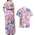 Hawaii Tapa Tribal Couples Matching Off Shoulder Maxi Dress and Hawaiian Shirt With Hawaiian Quilt Pattern Violet LT9 - Polynesian Pride