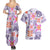 Hawaii Tapa Tribal Couples Matching Summer Maxi Dress and Hawaiian Shirt With Hawaiian Quilt Pattern Violet LT9 - Polynesian Pride