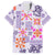 Hawaii Tapa Tribal Family Matching Long Sleeve Bodycon Dress and Hawaiian Shirt With Hawaiian Quilt Pattern Violet LT9 Dad's Shirt - Short Sleeve Violet - Polynesian Pride