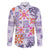 Hawaii Tapa Tribal Family Matching Long Sleeve Bodycon Dress and Hawaiian Shirt With Hawaiian Quilt Pattern Violet LT9 Dad's Shirt - Long Sleeve Violet - Polynesian Pride