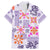 Hawaii Tapa Tribal Family Matching Mermaid Dress and Hawaiian Shirt With Hawaiian Quilt Pattern Violet LT9 Dad's Shirt - Short Sleeve Violet - Polynesian Pride