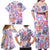 Hawaii Tapa Tribal Family Matching Off Shoulder Maxi Dress and Hawaiian Shirt With Hawaiian Quilt Pattern Violet LT9 - Polynesian Pride