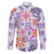 Hawaii Tapa Tribal Family Matching Puletasi Dress and Hawaiian Shirt With Hawaiian Quilt Pattern Violet LT9 Dad's Shirt - Long Sleeve Violet - Polynesian Pride