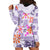 Hawaii Tapa Tribal Hoodie Dress With Hawaiian Quilt Pattern Violet LT9 - Polynesian Pride