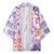 Hawaii Tapa Tribal Kimono With Hawaiian Quilt Pattern Violet - Polynesian Pride