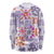 Hawaii Tapa Tribal Long Sleeve Shirt With Hawaiian Quilt Pattern Violet LT9 - Polynesian Pride