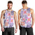 Hawaii Tapa Tribal Men Tank Top With Hawaiian Quilt Pattern Violet LT9 - Polynesian Pride