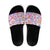 Hawaii Tapa Tribal Slide Sandals With Hawaiian Quilt Pattern Violet - Polynesian Pride
