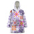 Hawaii Tapa Tribal Wearable Blanket Hoodie With Hawaiian Quilt Pattern Violet LT9 One Size Violet - Polynesian Pride