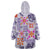 Hawaii Tapa Tribal Wearable Blanket Hoodie With Hawaiian Quilt Pattern Violet LT9 - Polynesian Pride