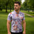 Hawaii Tapa Tribal Zipper Polo Shirt With Hawaiian Quilt Pattern Violet - Polynesian Pride