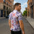 Hawaii Tapa Tribal Zipper Polo Shirt With Hawaiian Quilt Pattern Violet - Polynesian Pride