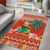 Hawaii Mele Kalikimaka Area Rug Surfing Santa Funny Christmas