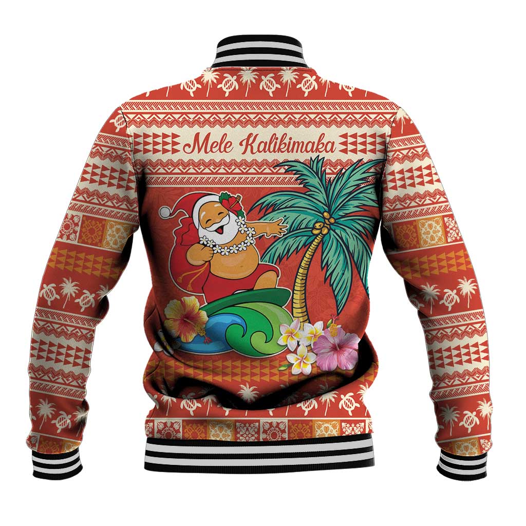 Hawaii Mele Kalikimaka Baseball Jacket Surfing Santa Funny Christmas LT9 - Polynesian Pride