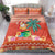 Hawaii Mele Kalikimaka Bedding Set Surfing Santa Funny Christmas