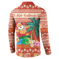 Hawaii Mele Kalikimaka Button Sweatshirt Surfing Santa Funny Christmas LT9 - Polynesian Pride