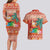 Hawaii Mele Kalikimaka Couples Matching Long Sleeve Bodycon Dress and Hawaiian Shirt Surfing Santa Funny Christmas