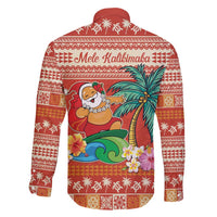 Hawaii Mele Kalikimaka Family Matching Summer Maxi Dress and Hawaiian Shirt Surfing Santa Funny Christmas