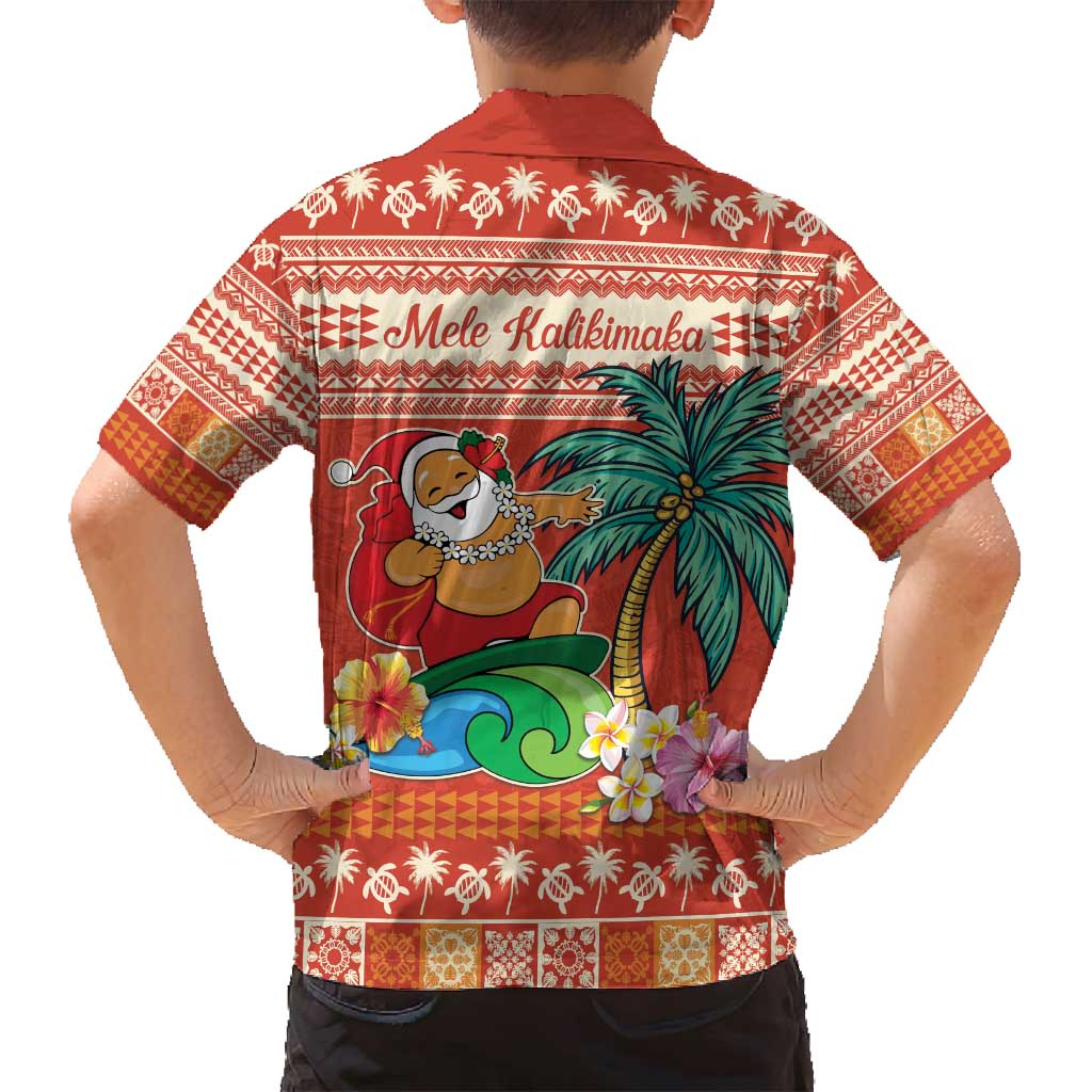 Hawaii Mele Kalikimaka Family Matching Tank Maxi Dress and Hawaiian Shirt Surfing Santa Funny Christmas LT9 - Polynesian Pride